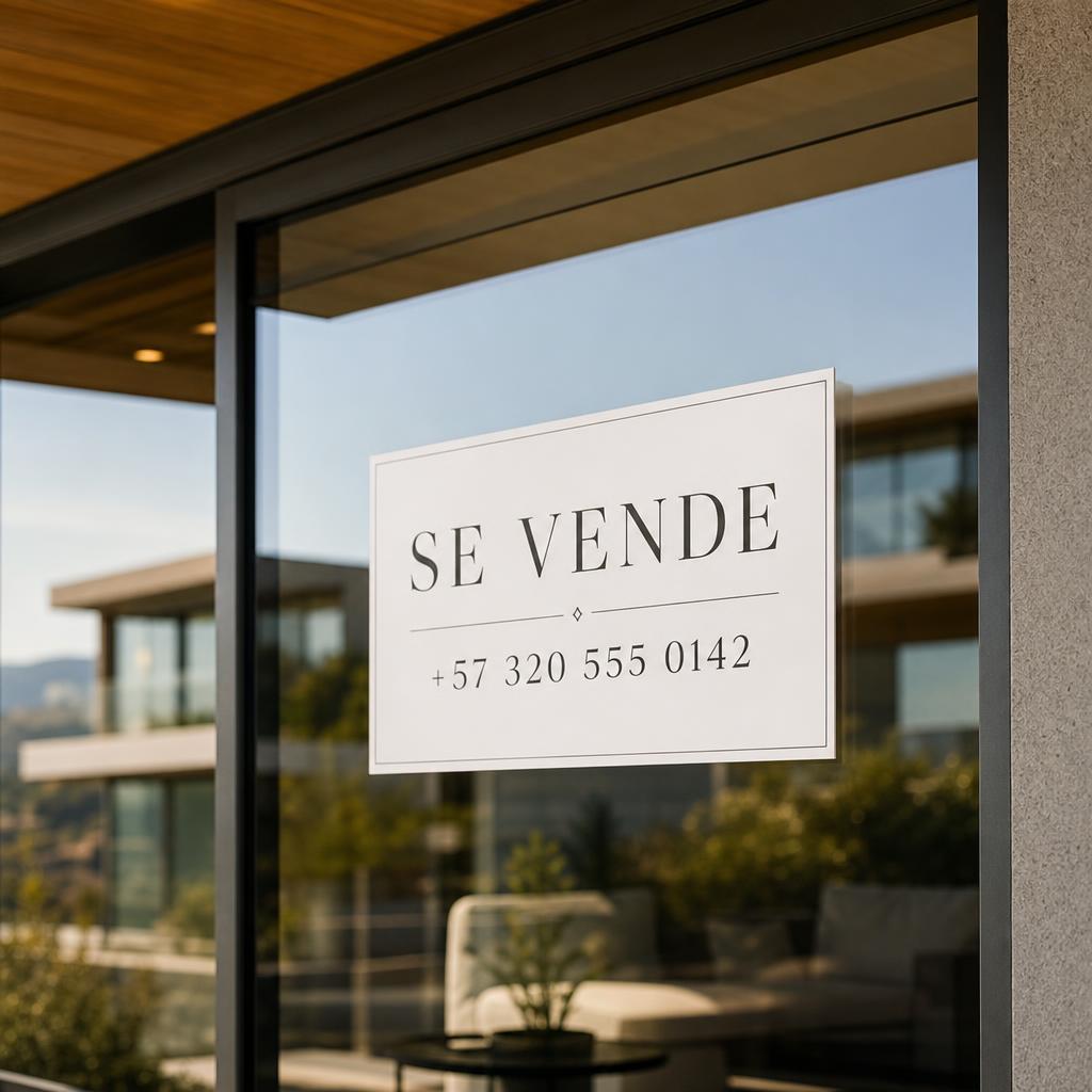 Aviso elegante de Se Vende en una propiedad